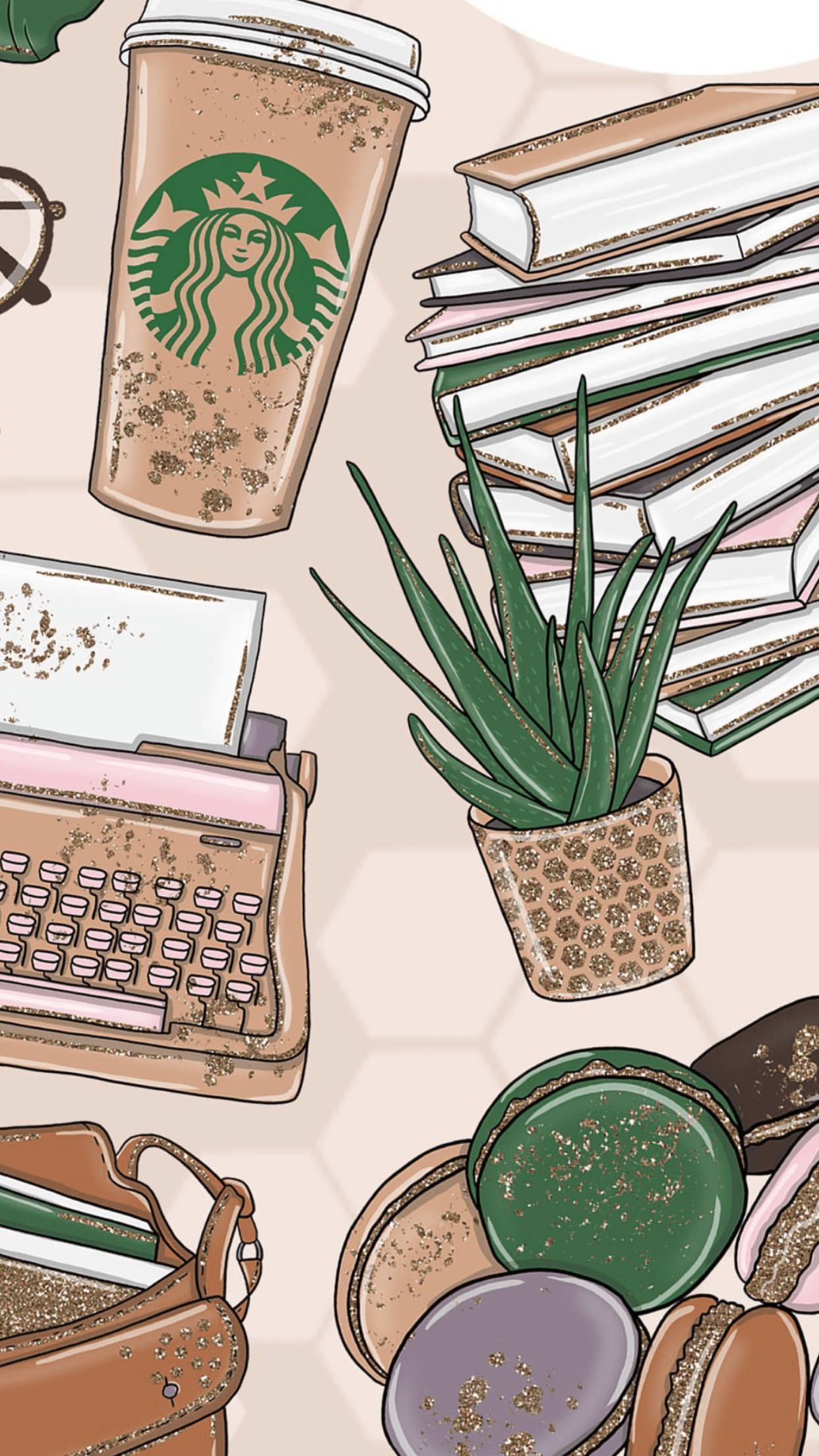 Download Beige Starbucks Aesthetic Wallpaper