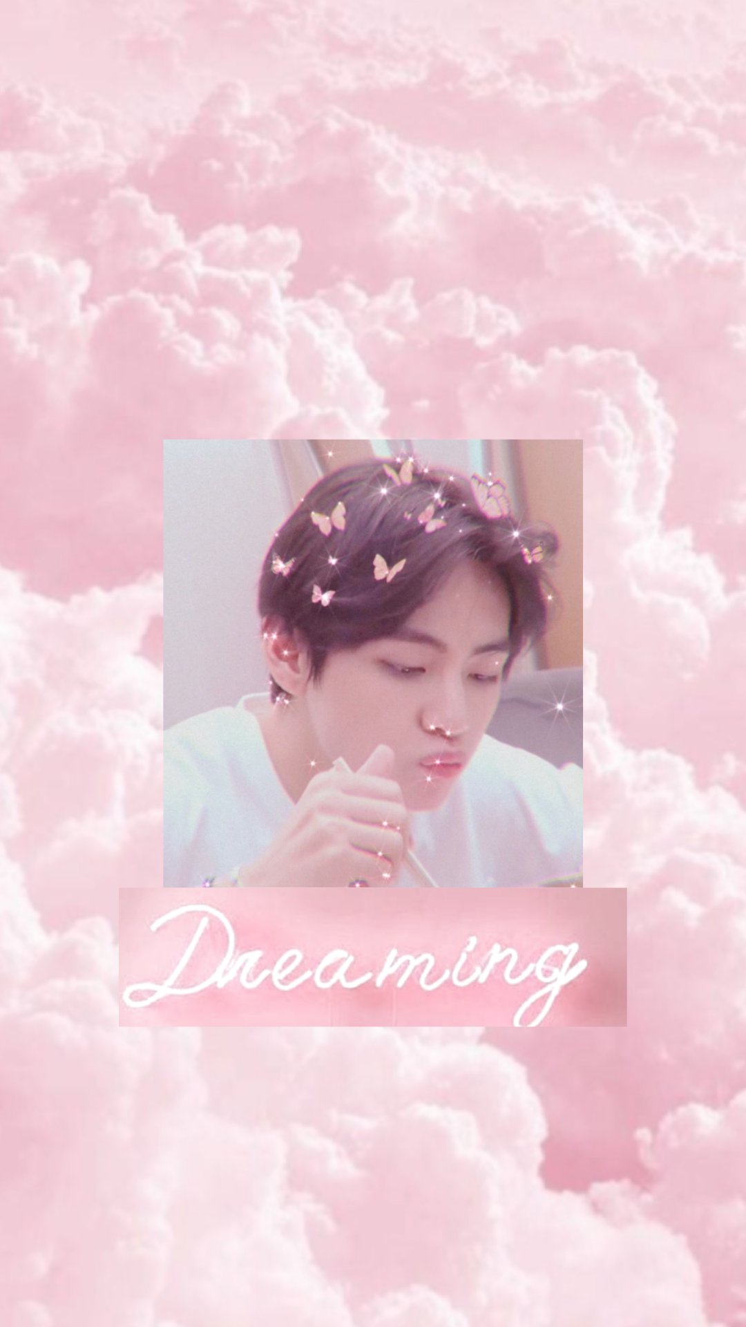 Black_Roses pink aesthetic TaeTae Wallpaper beautifully designed!! TaeTae looks good in everything even PINK!