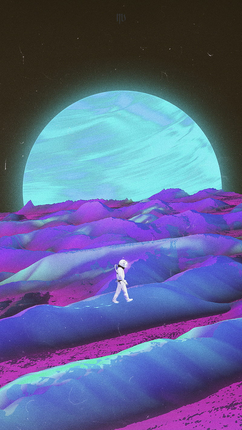 A person walking on the moon - Space