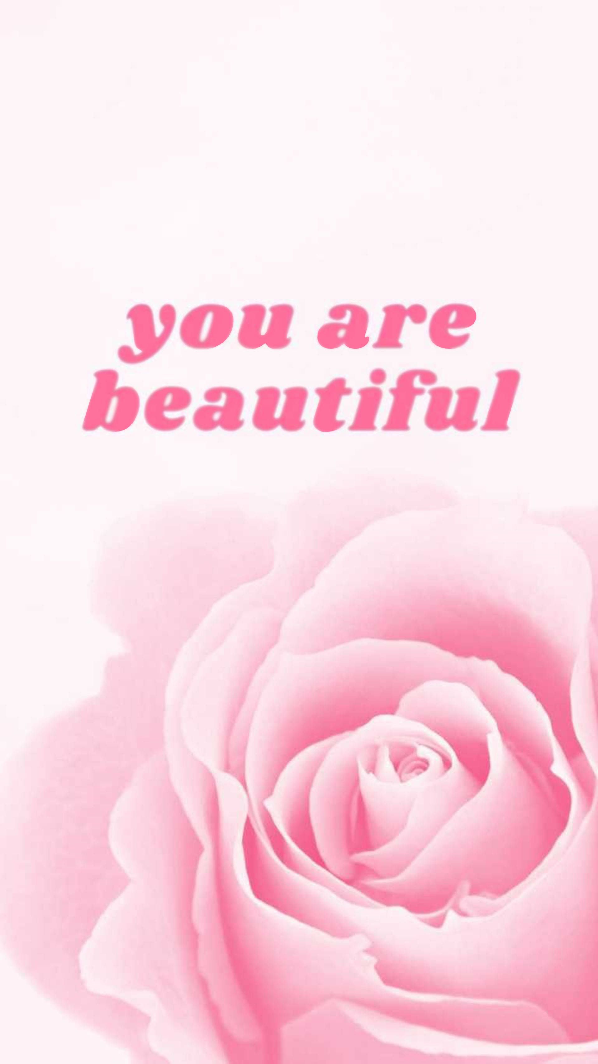 Download You Are Beautiful Pink Aesthetic Wallpaper