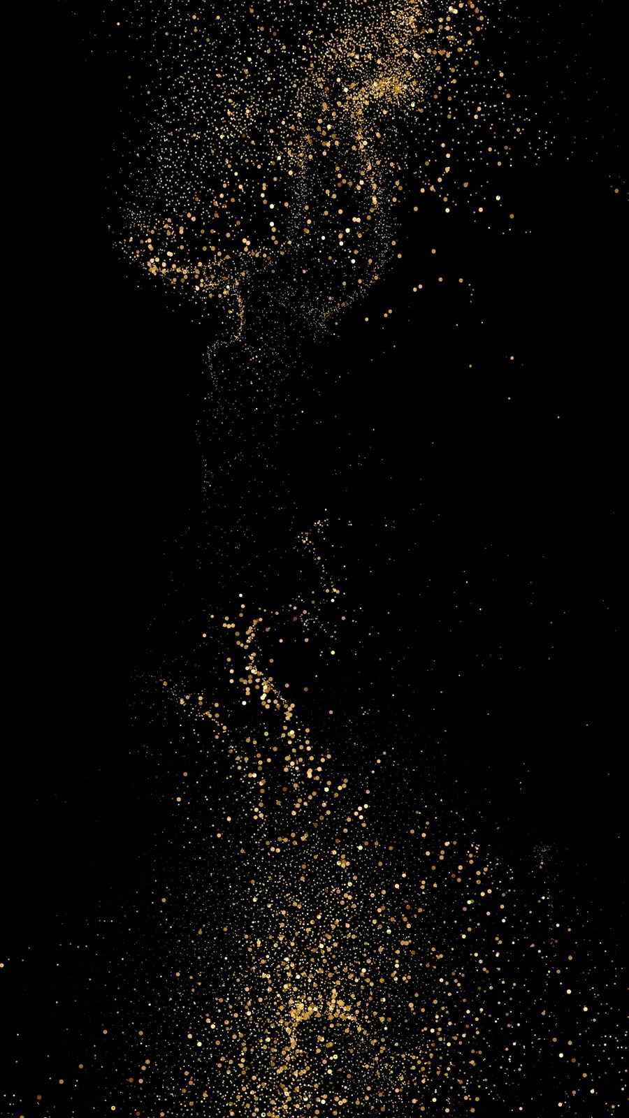 Gold dust on a black background - Gold
