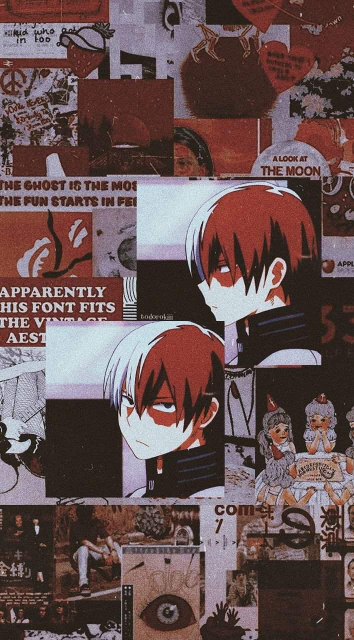 An image of a collage with many different images - Shoto Todoroki