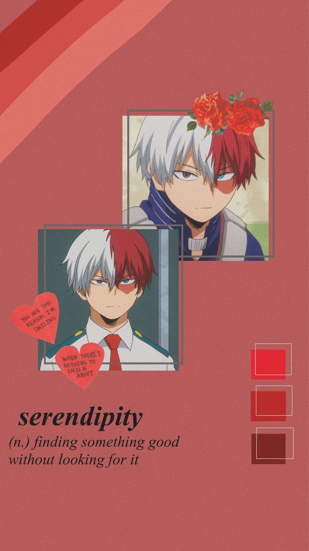 A picture of two boys with red hair - Shoto Todoroki