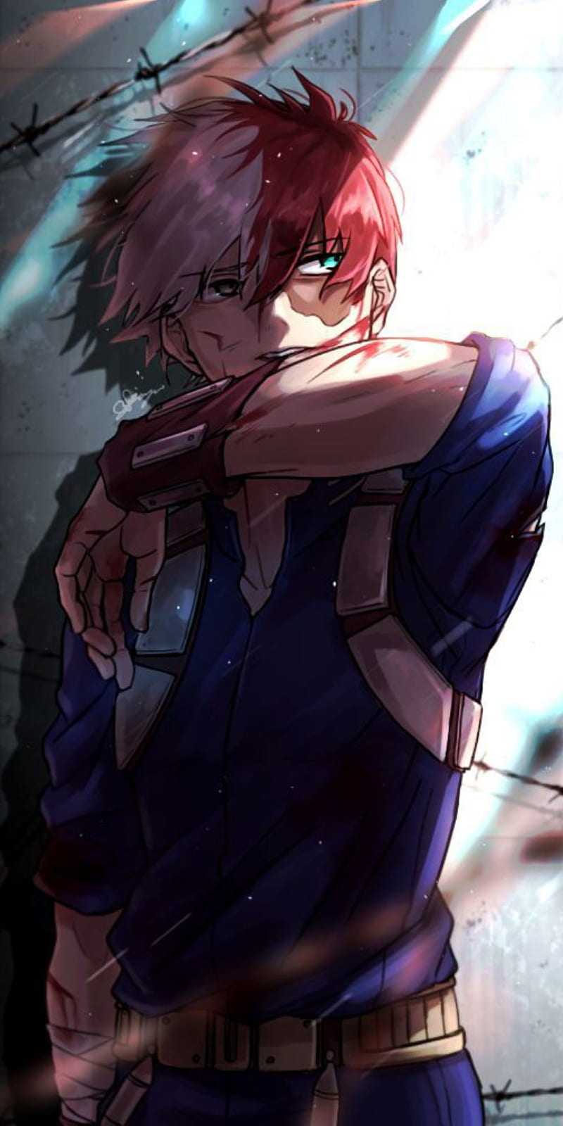 My hero academia anime wallpaper for mobile phone with image of bakugo - Shoto Todoroki