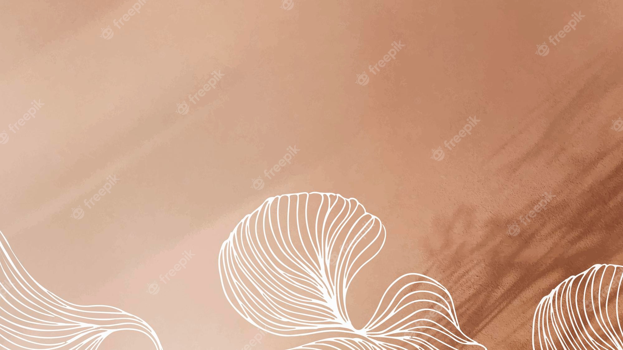 A white and brown background with leaves - Light brown