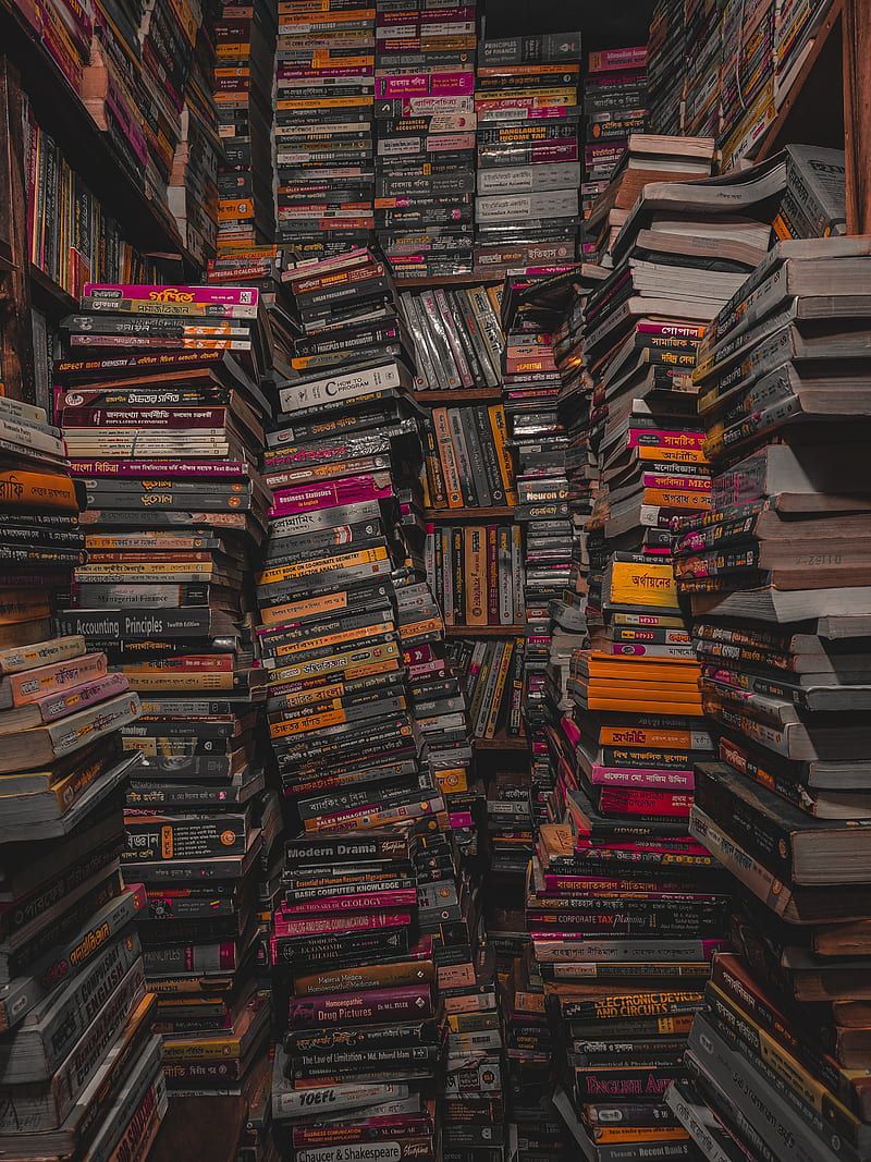A book shelf filled with many books - Bookshelf, books