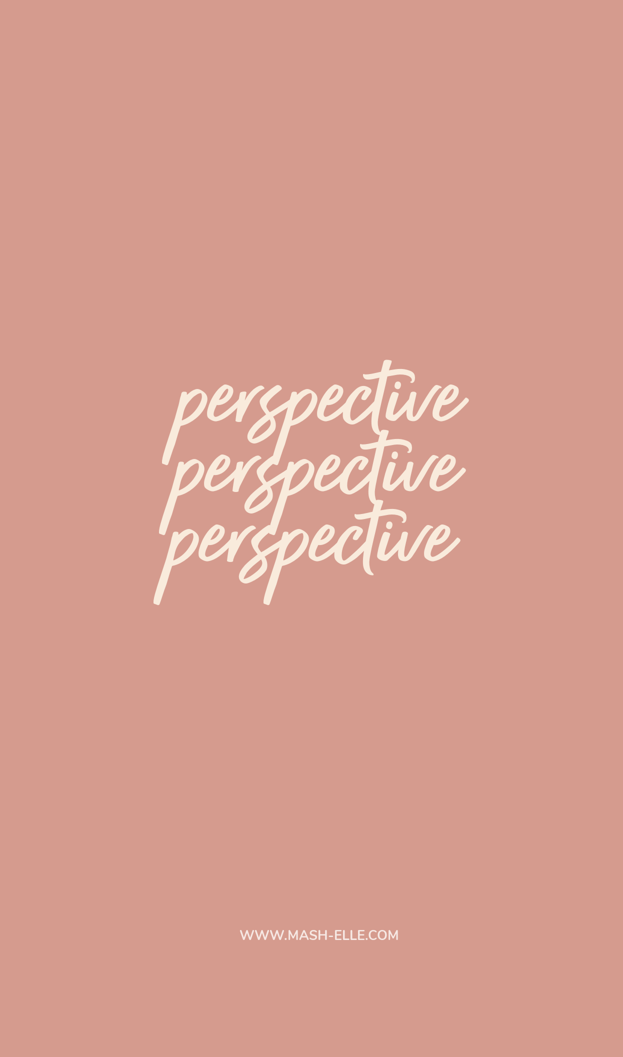 A quote about perspective on pink background - Love, positivity