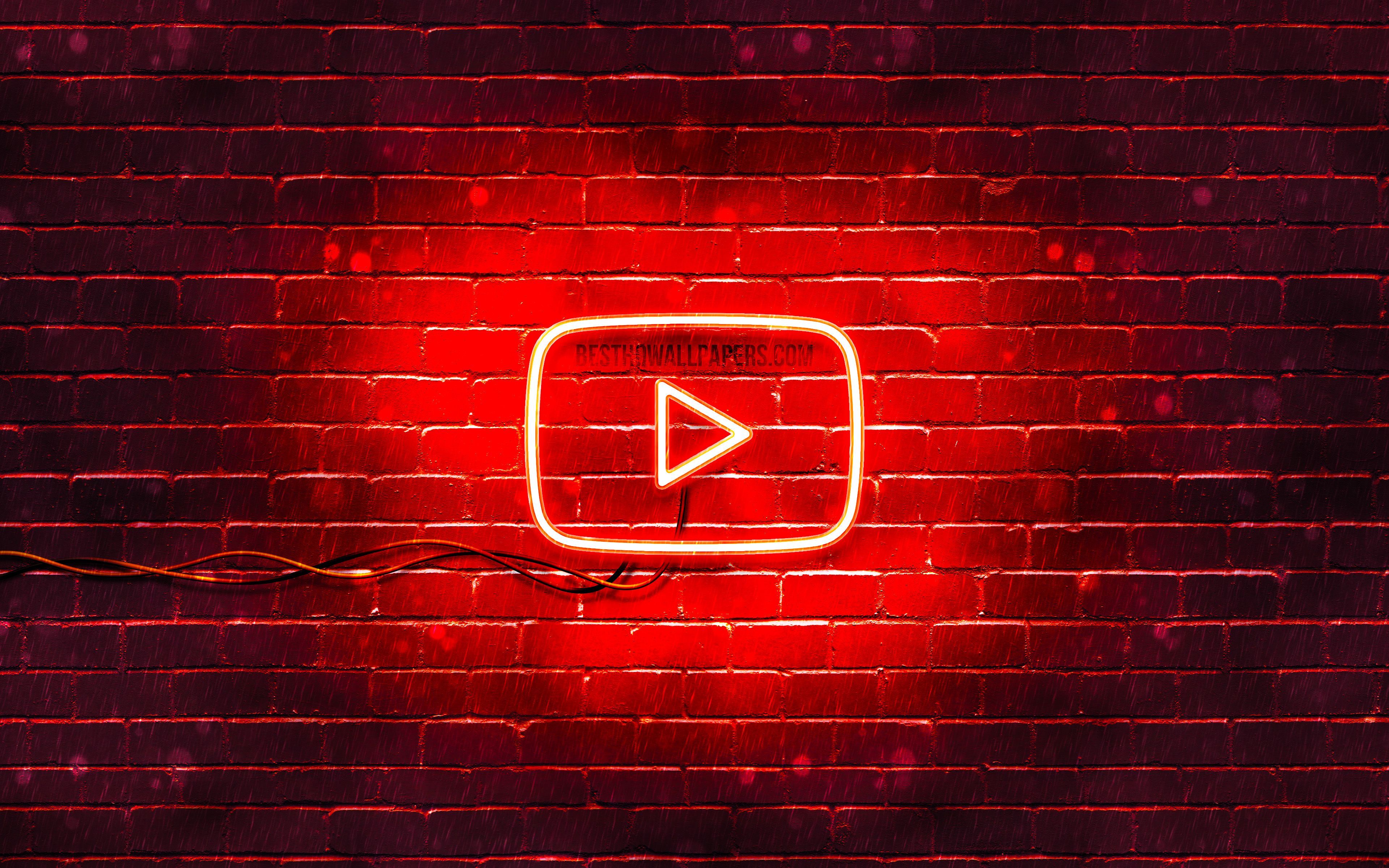A neon sign with the word youtube on it - YouTube