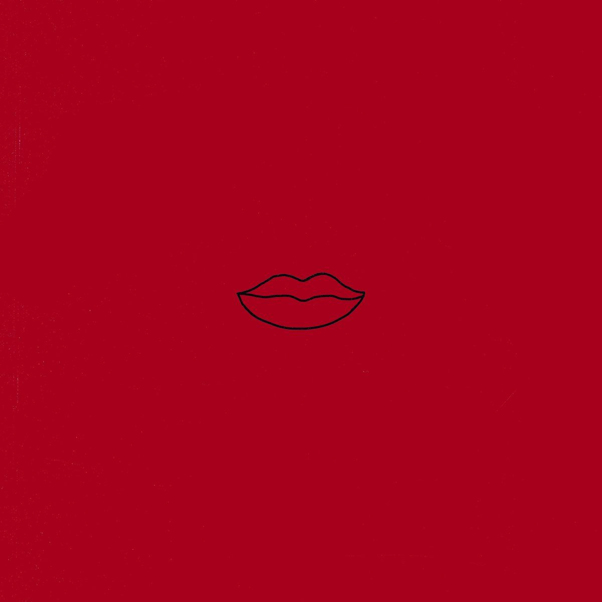 A red background with the outline of lips - YouTube