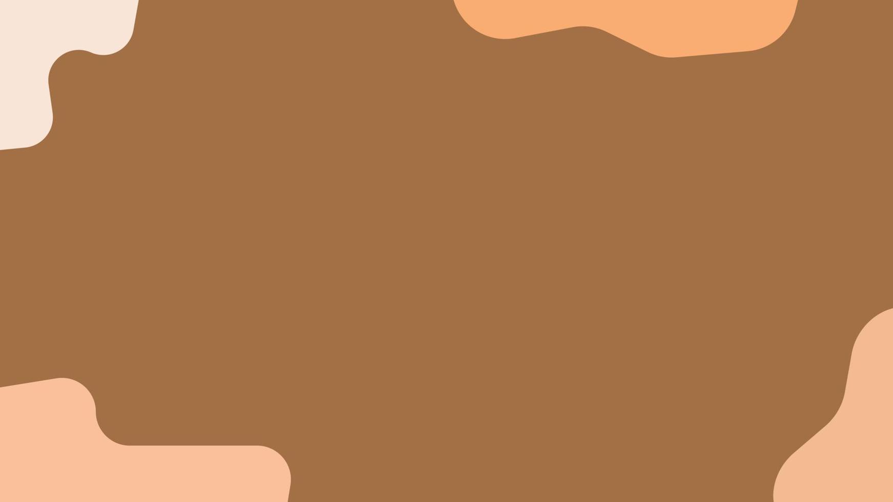 A brown background with abstract shapes in light brown and orange. - Brown