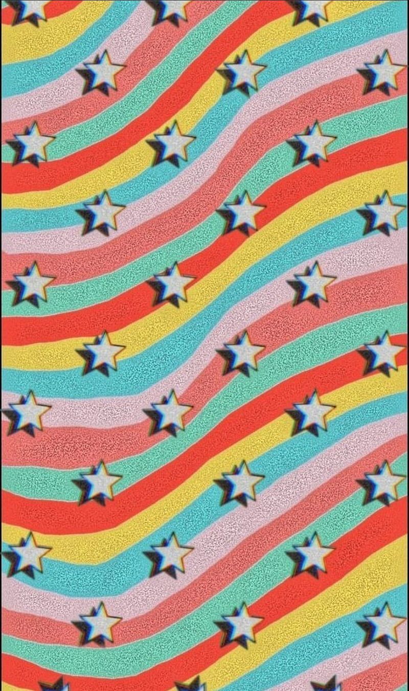 A colorful pattern of stars and stripes - Kidcore, traumacore