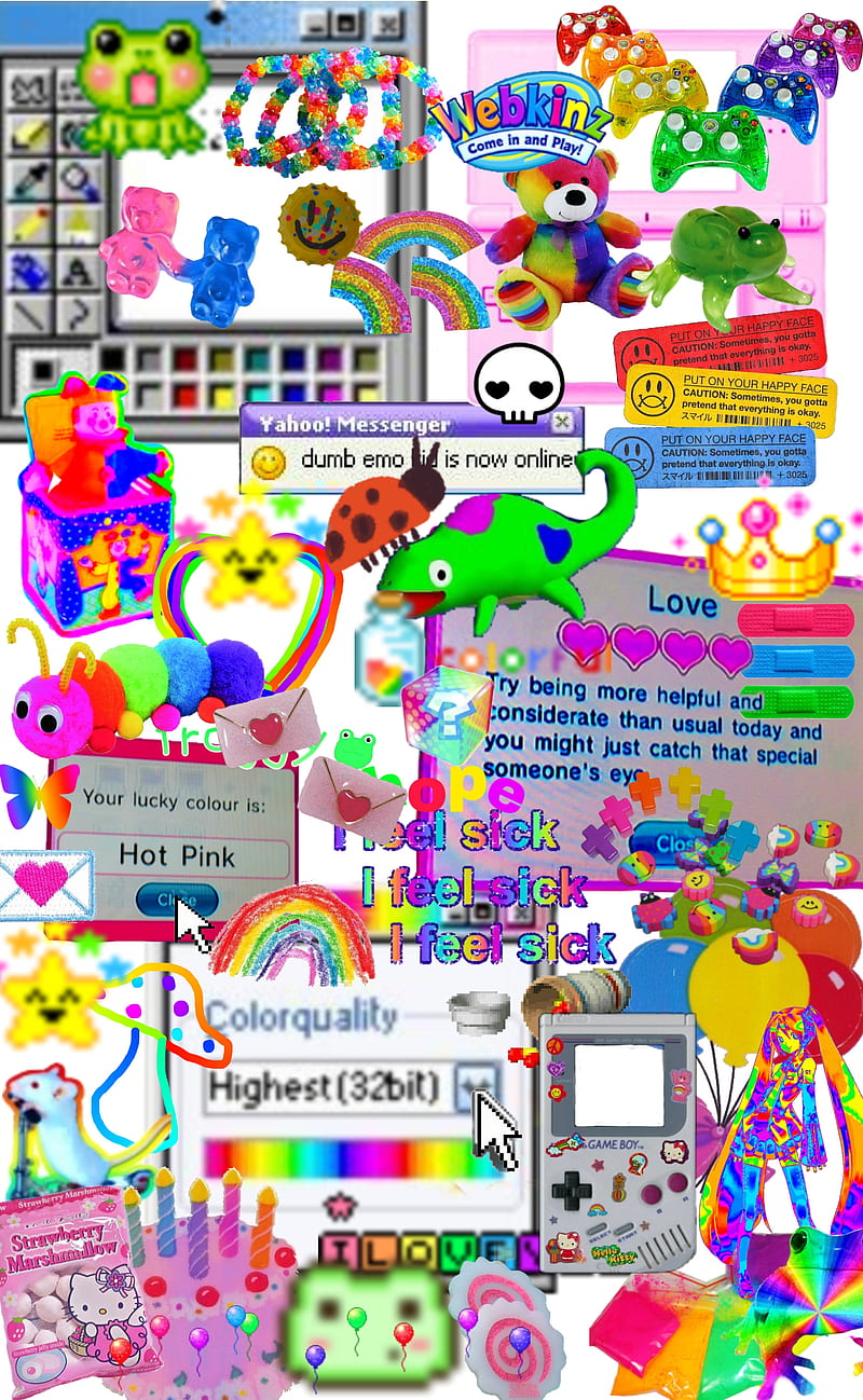Kidcore lol, happy, rainbow, HD phone wallpaper