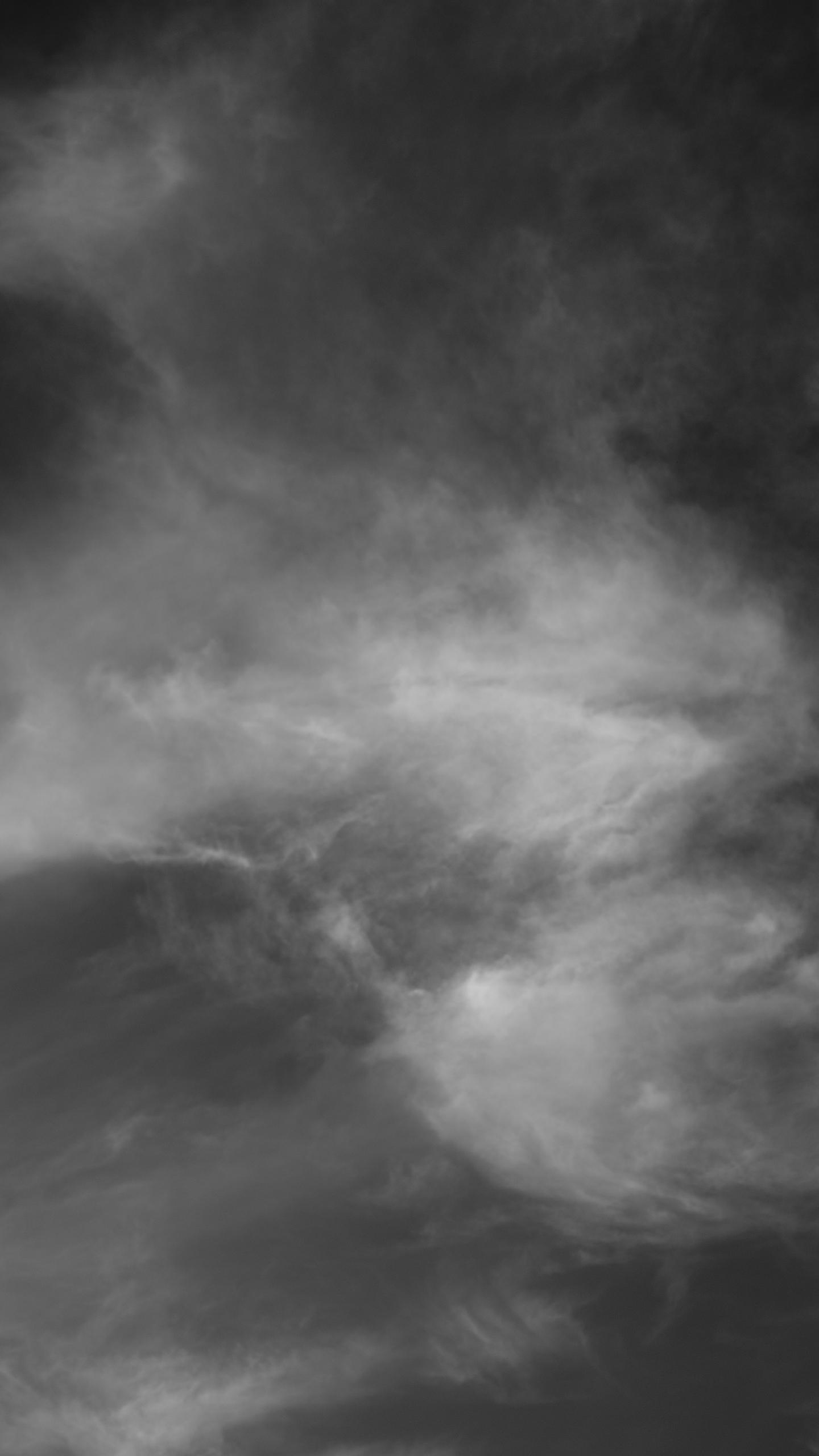 Black and white photo of a cloudy sky - Gray