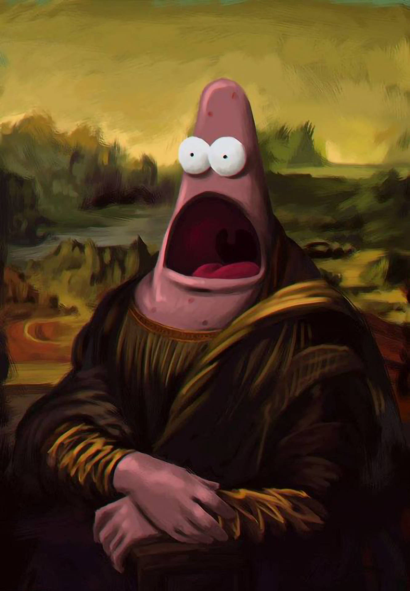 Surprised Patrick Wallpaper and Background 4K, HD, Dual Screen