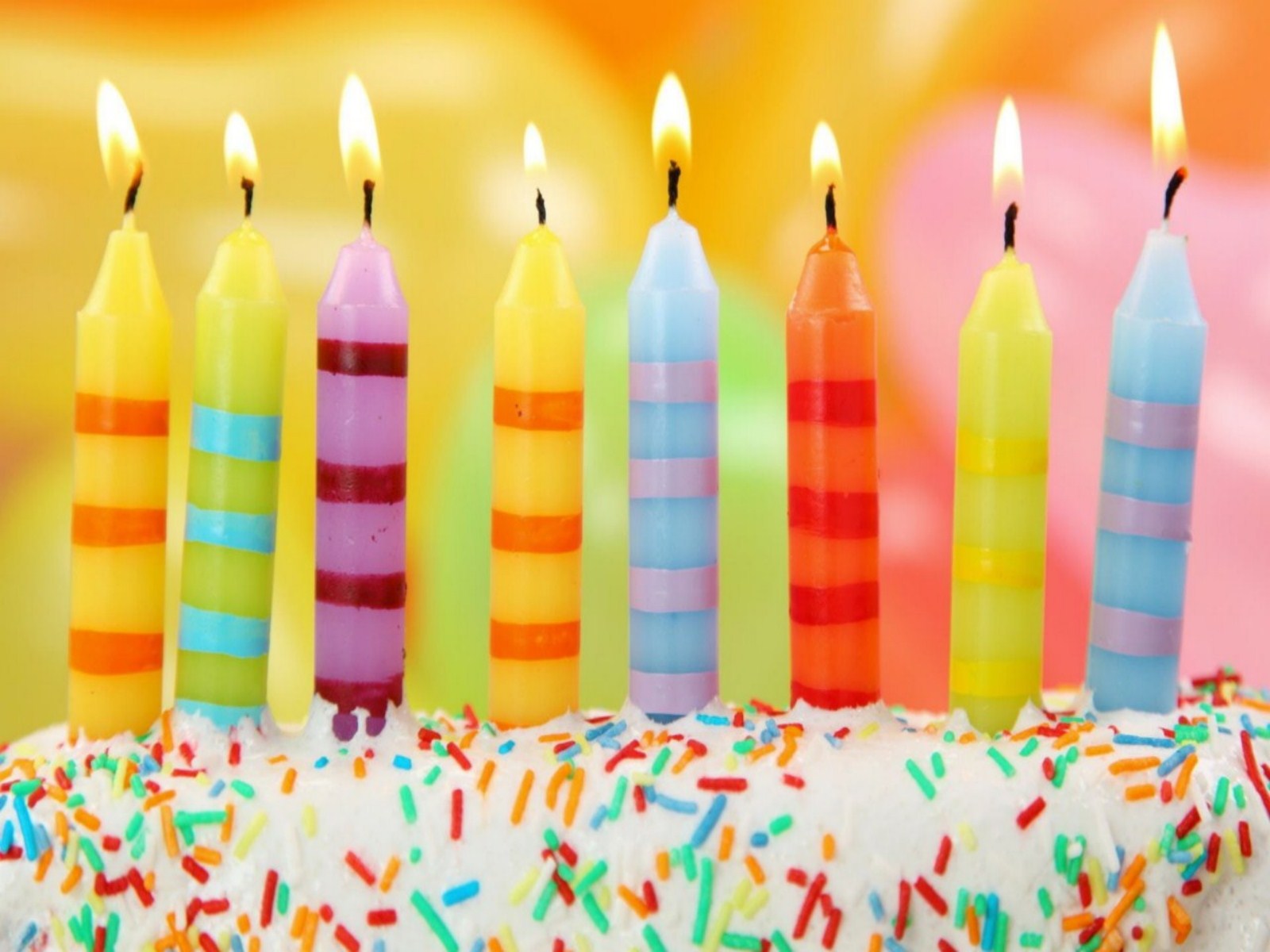 Candles on a birthday cake - Birthday