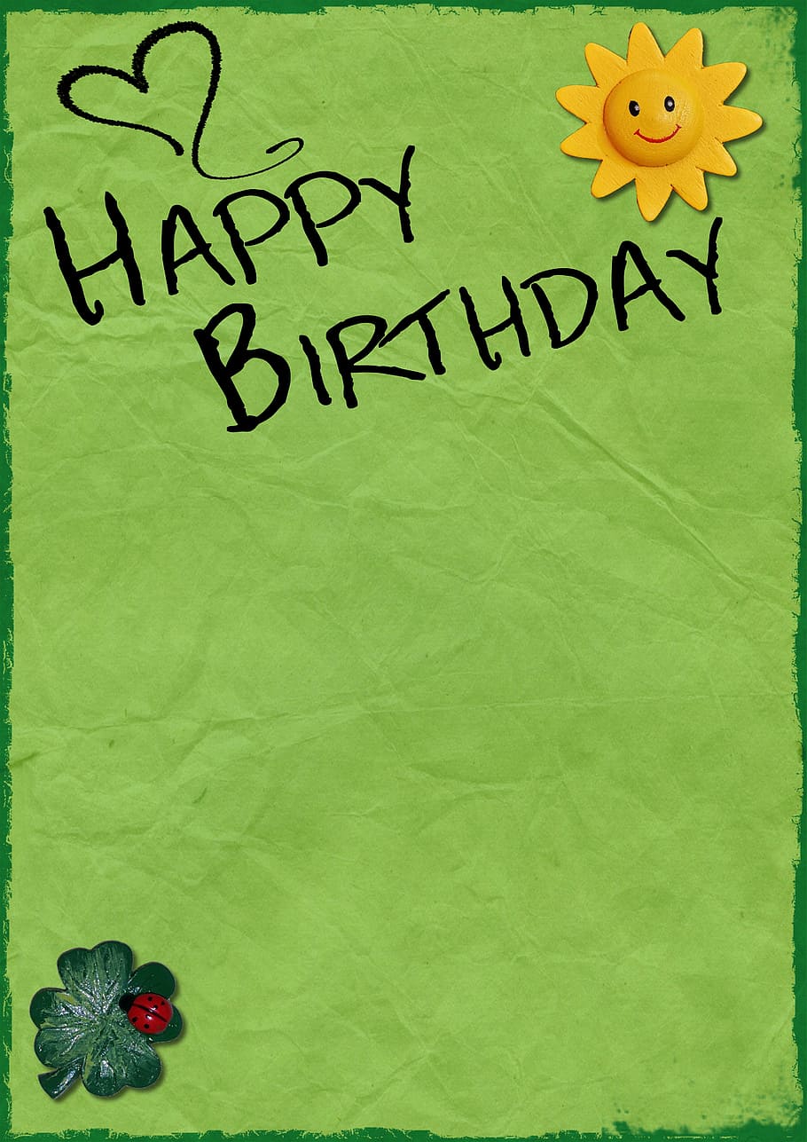 A green background with the words happy birthday - Birthday