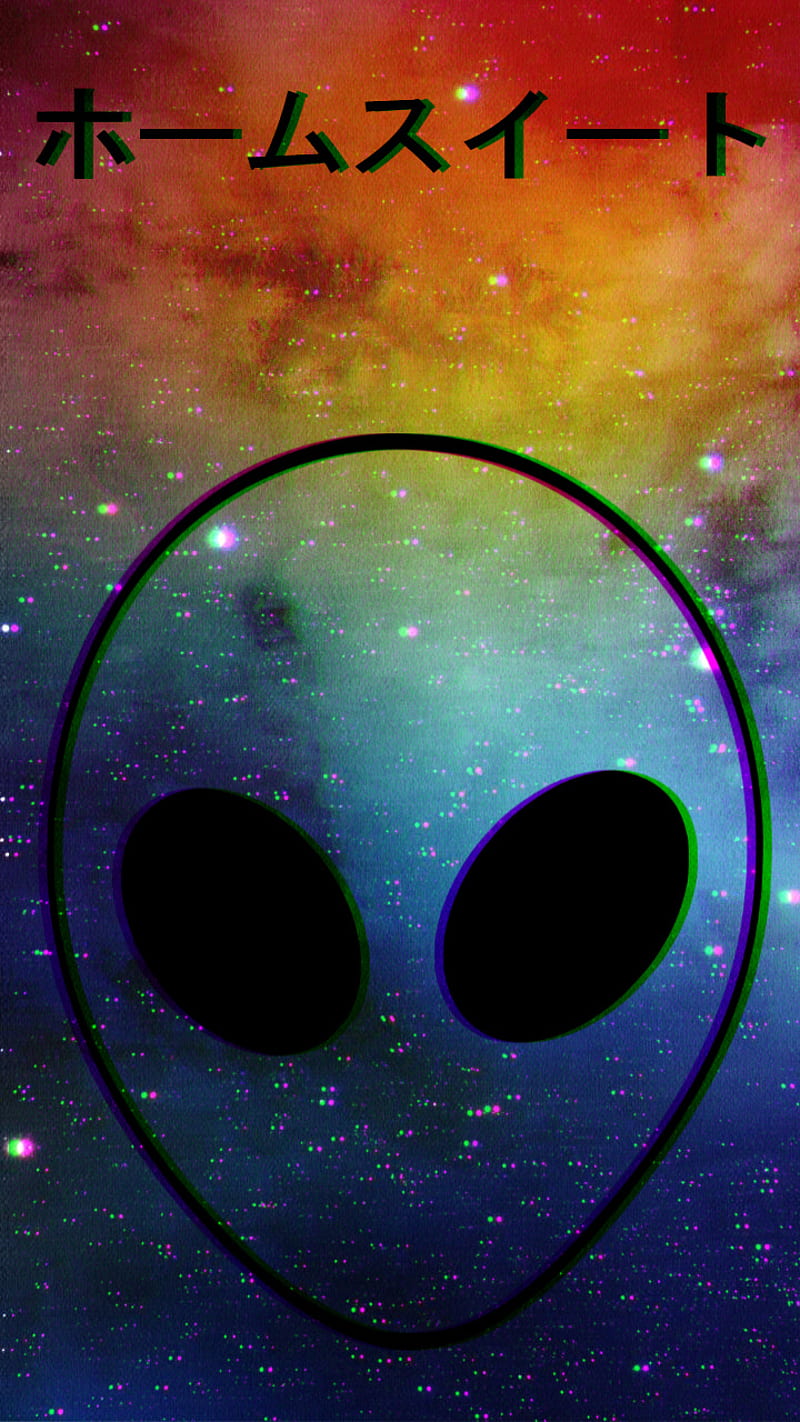 Aliens, galaxy, alien, japones, drug, cry, aesthetic, only, black, swag, HD phone wallpaper