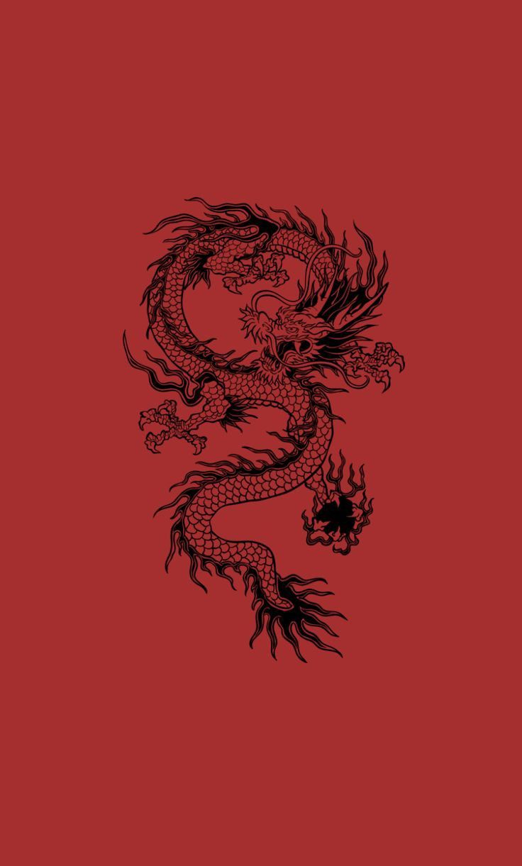 Red dragon wallpaper for your phone - Dragon