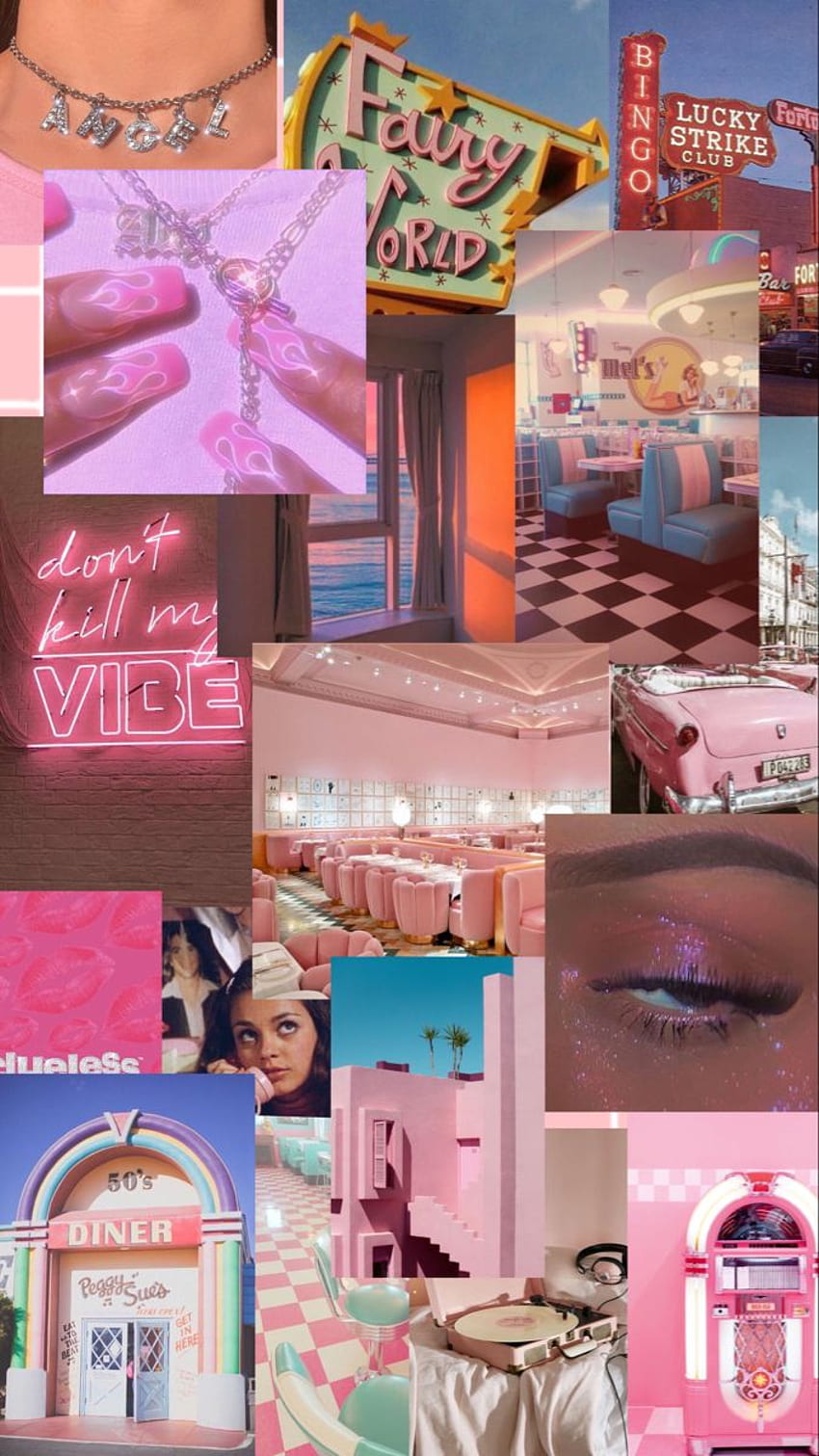 Pink Vintage Aesthetic. 50s aesthetic, Aesthetic, Pink themes HD phone wallpaper