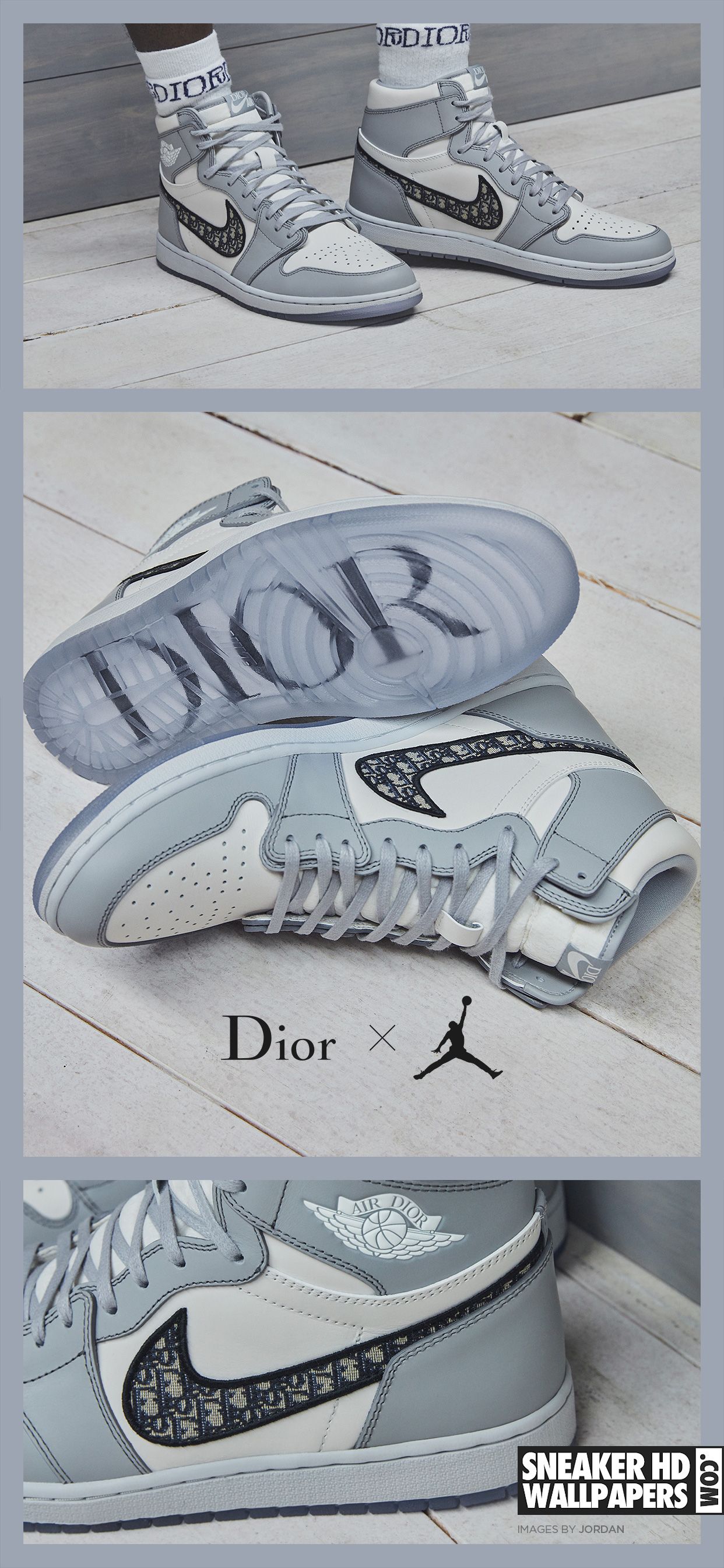 A pair of shoes with the word dior on them - Dior