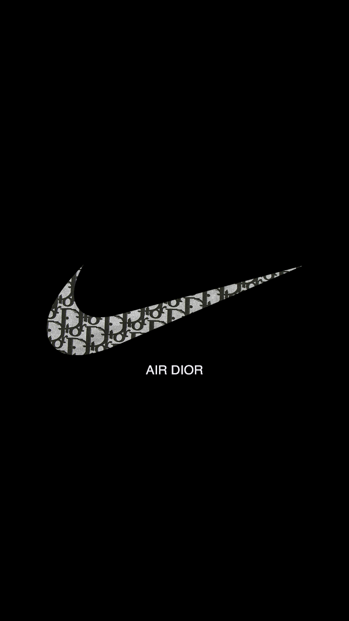 The nike logo in black and white - Dior