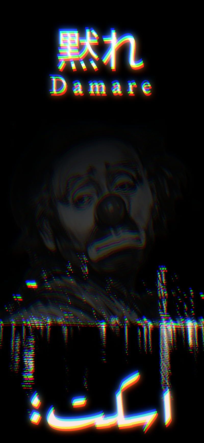 Silence, aesthetic, black, black and white, city, clown, dark, dead inside, phone, HD phone wallpaper