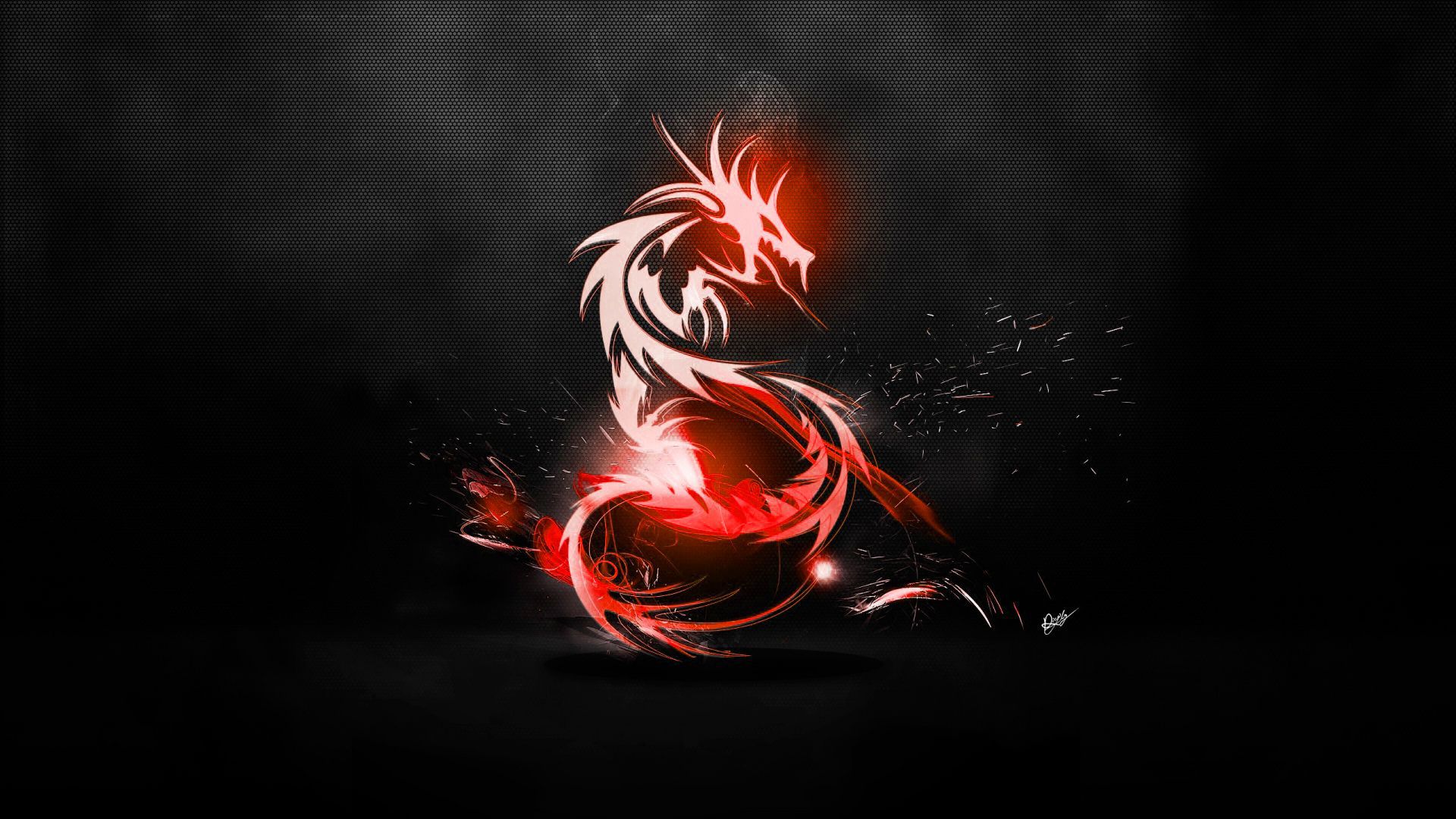Dragon Image With Red Lighting HD Red Aesthetic Wallpaper