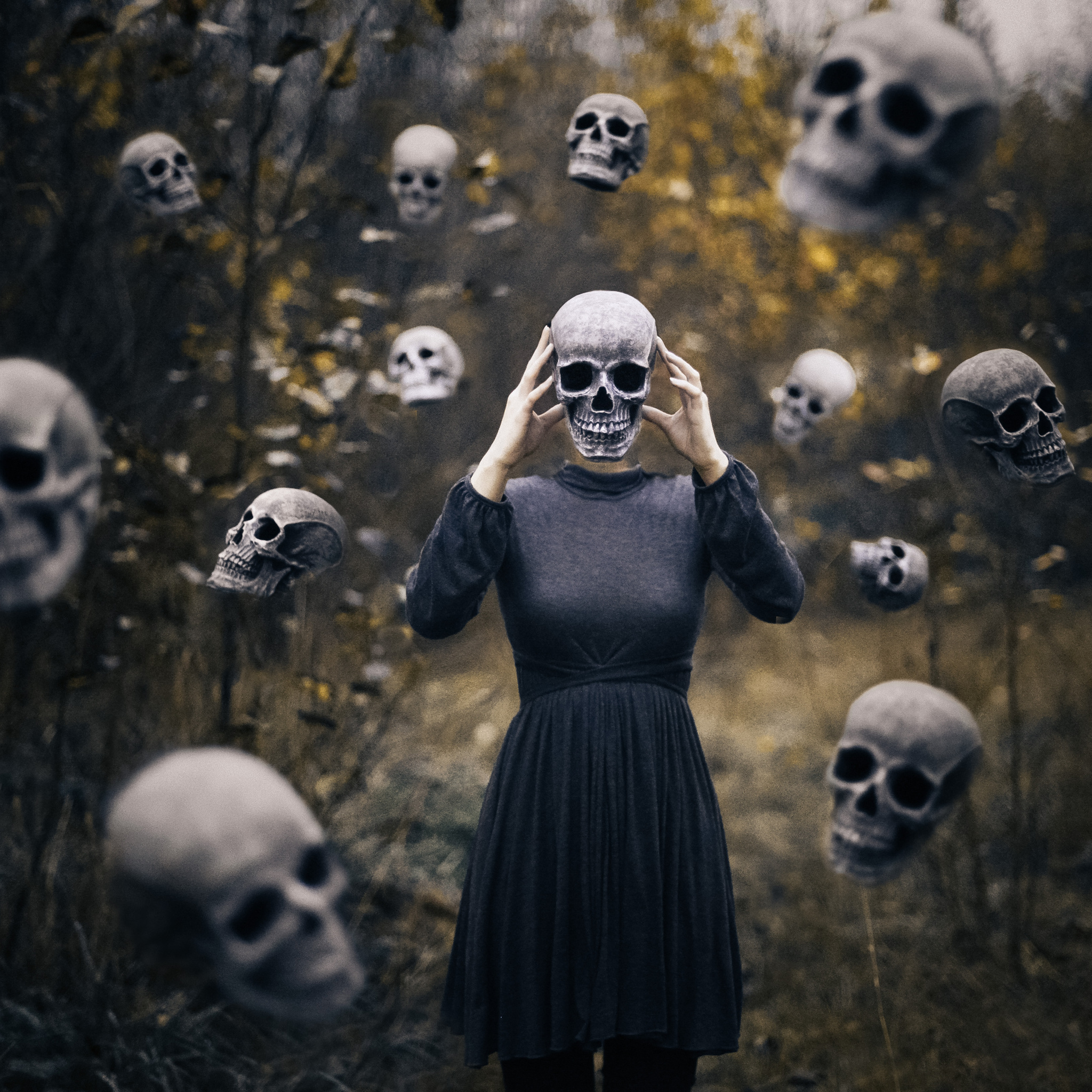Skull Spooky Girl 5k iPad Air HD 4k Wallpaper, Image, Background, Photo and Picture