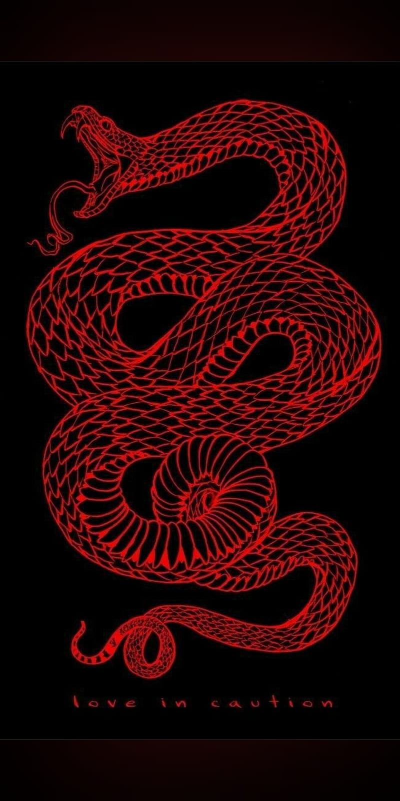Red snake wallpaper for phone. - Dragon