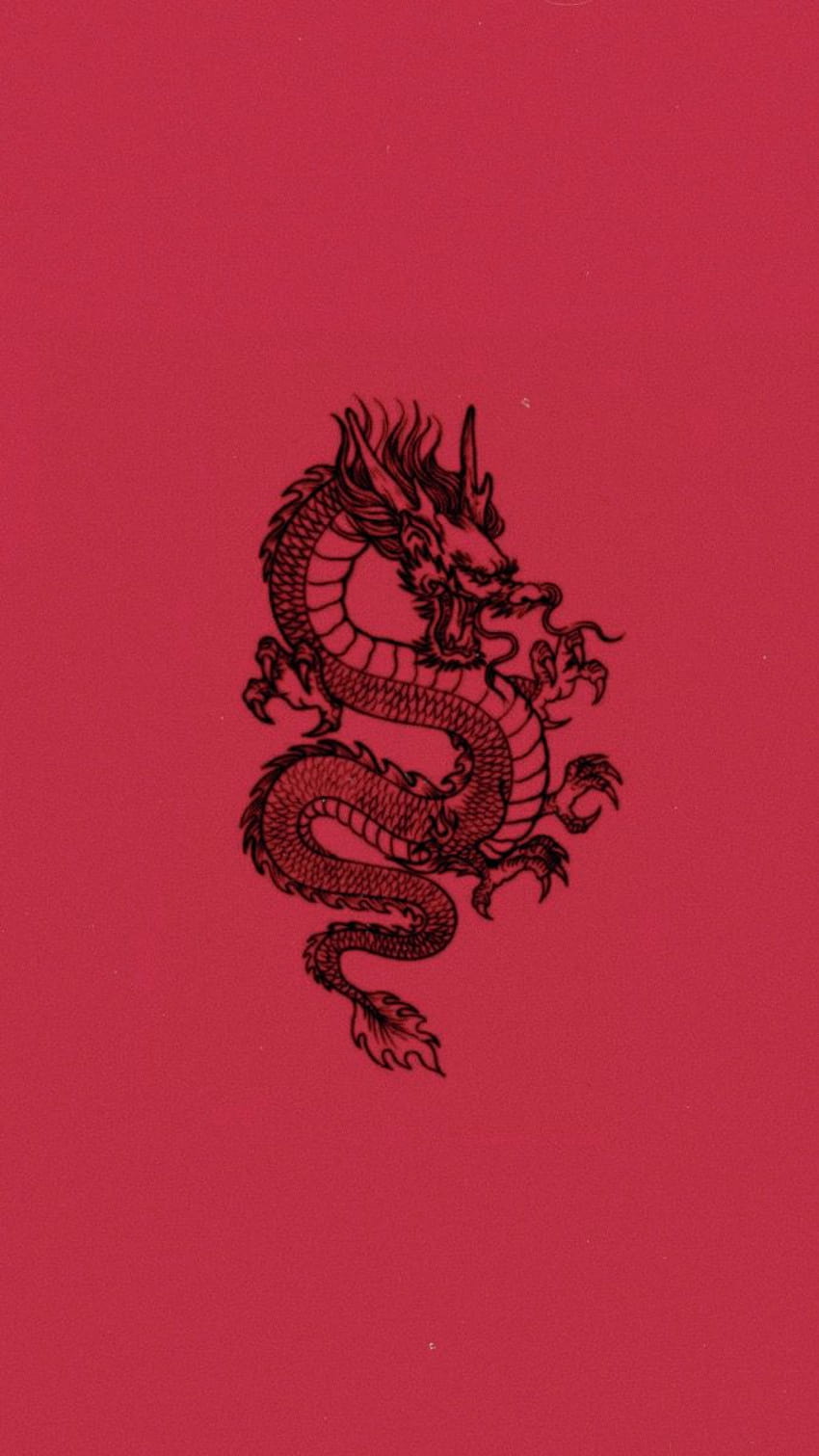 A red dragon is shown on the cover of an album - Dragon