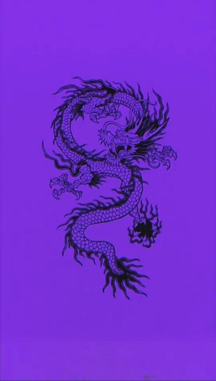A purple background with an image of the dragon - Dragon