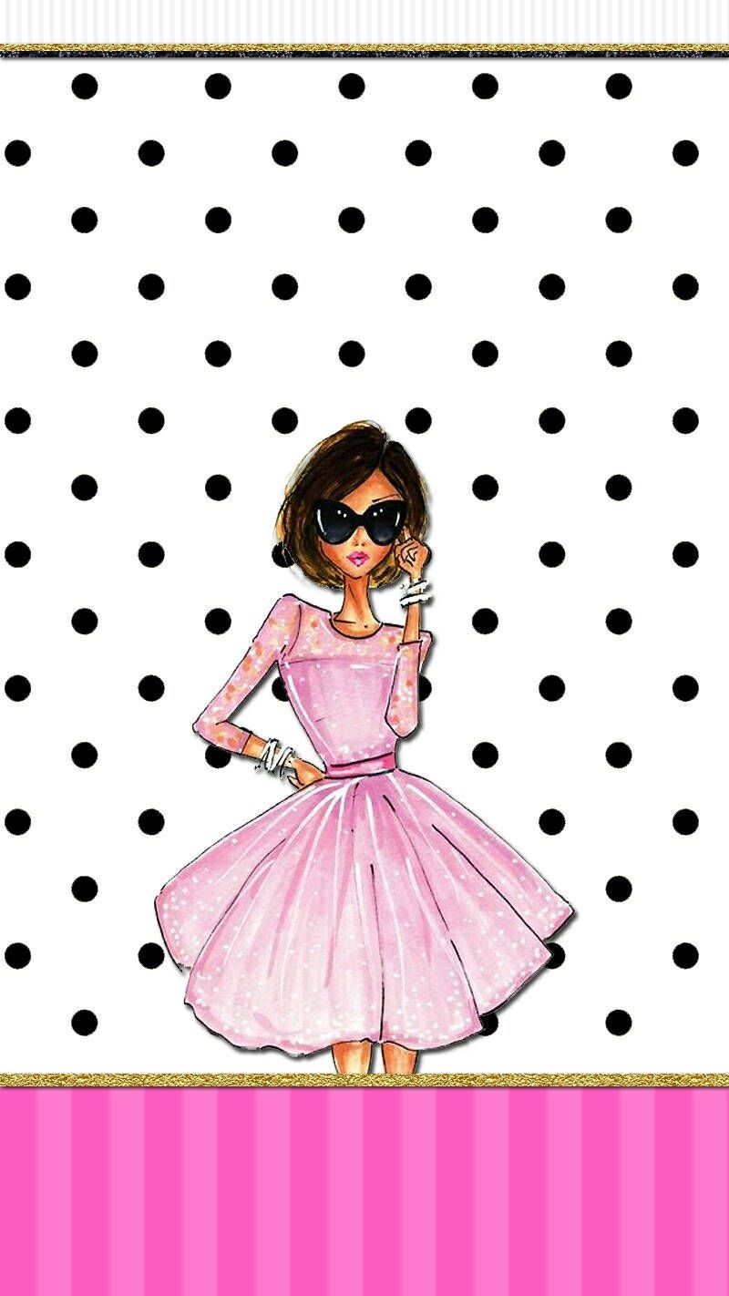 Download Aesthetic Girly Polka Dot Fashion Wallpaper