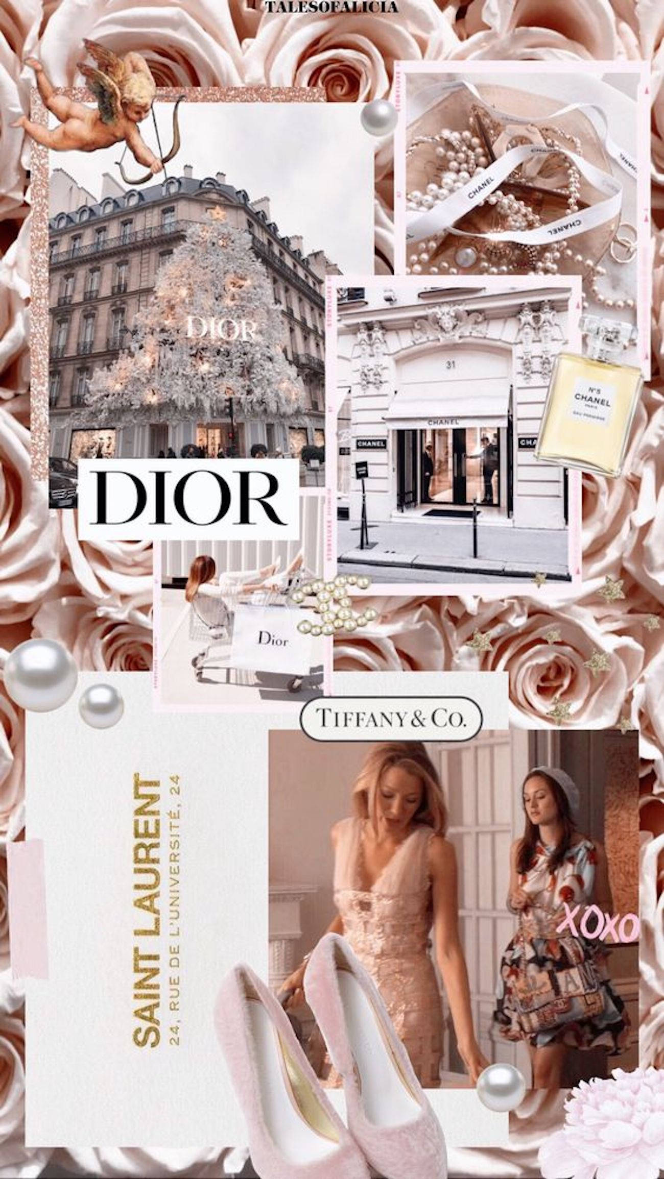 Download Classy Dior Fashion Collage Wallpaper