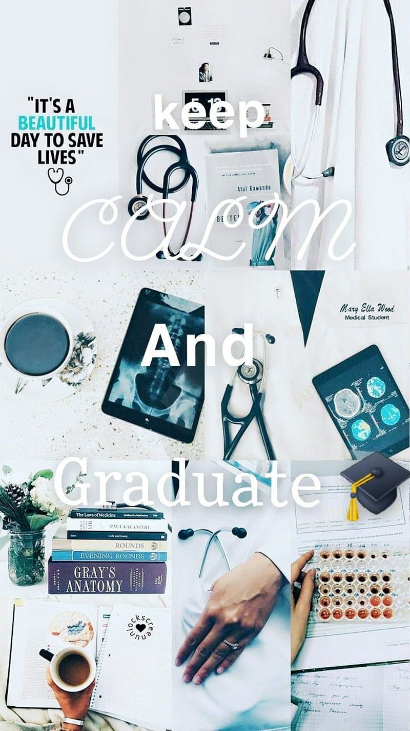A collage of pictures with the words keep calm and graduate - 
