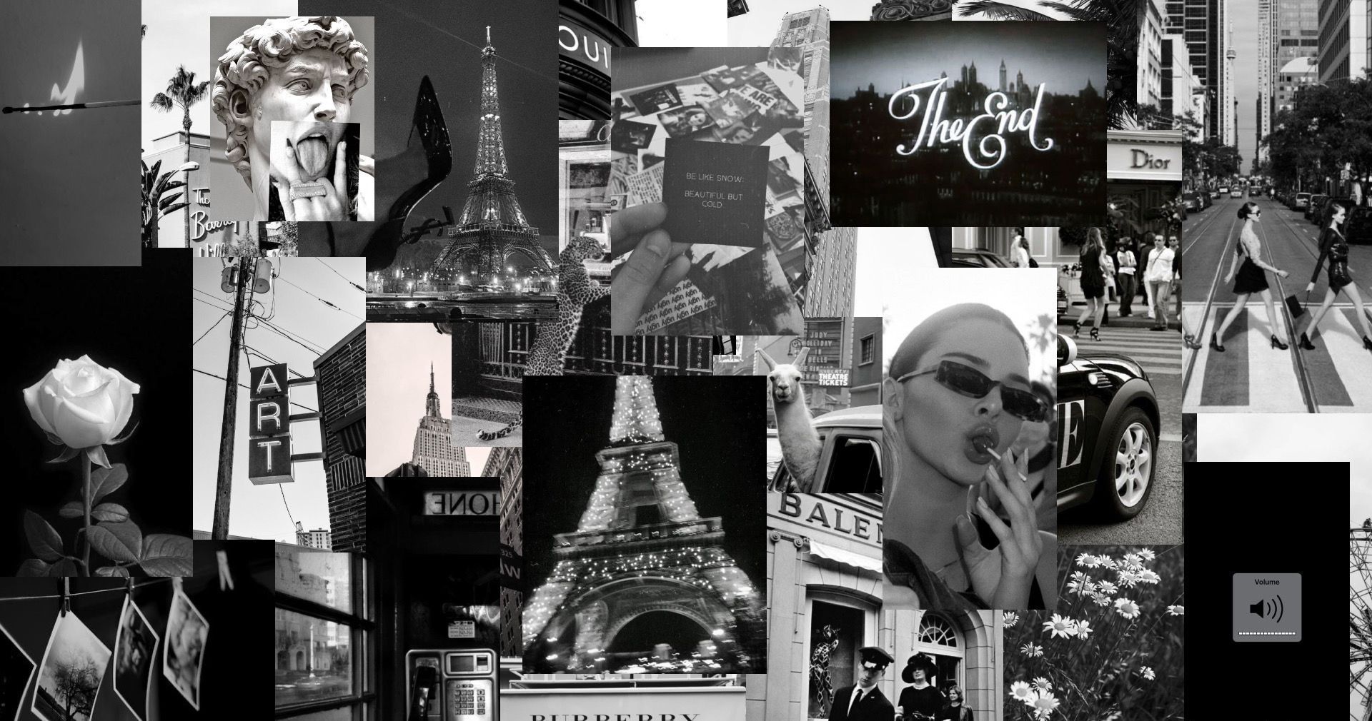 A collage of pictures with the eiffel tower in them - Black, Dior