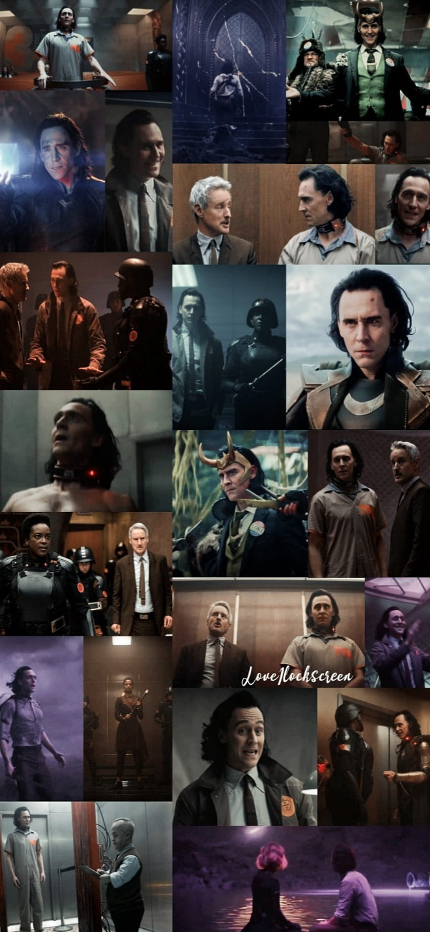 A collage of images with many different people - Loki