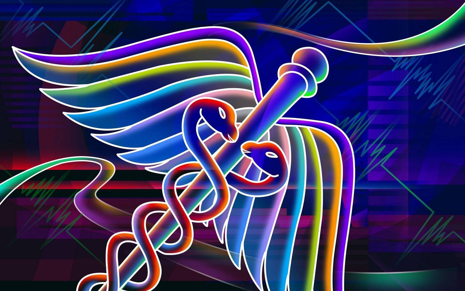 Download Neon Medical Symbol Wallpaper