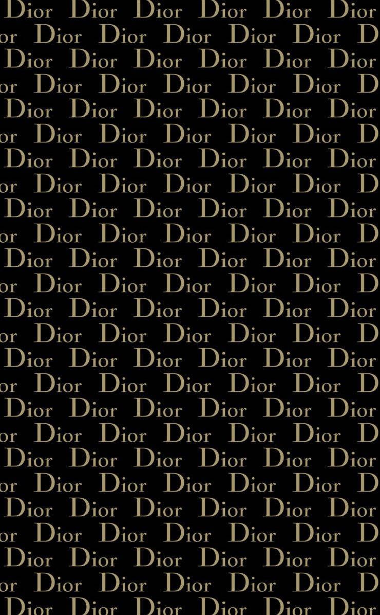 Download Gold And Black Dior Phone Wallpaper