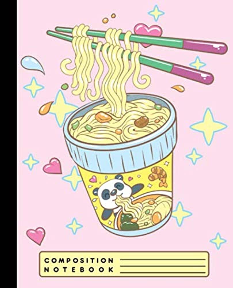 COMPOSITION NOTEBOOK: Kawaii Japanese Ramen Panda Box Rule Lined Notebook for Girls and Women, Cute Paper Notebook for Writing Notes, School or College: Press, Kakkoii: 9781689490139: Books