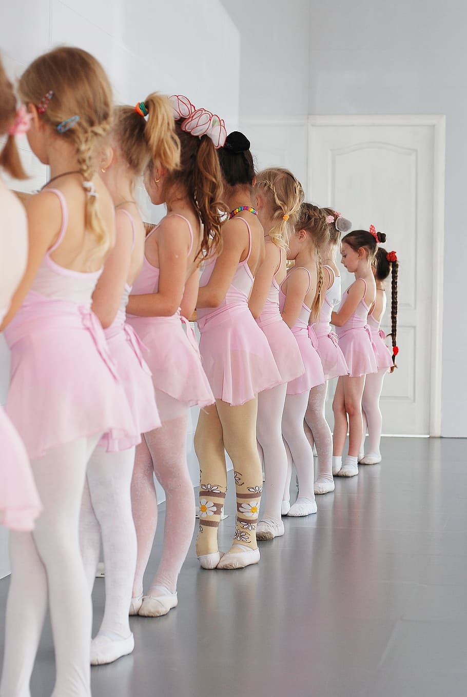 A group of young girls in pink tutus - Ballet