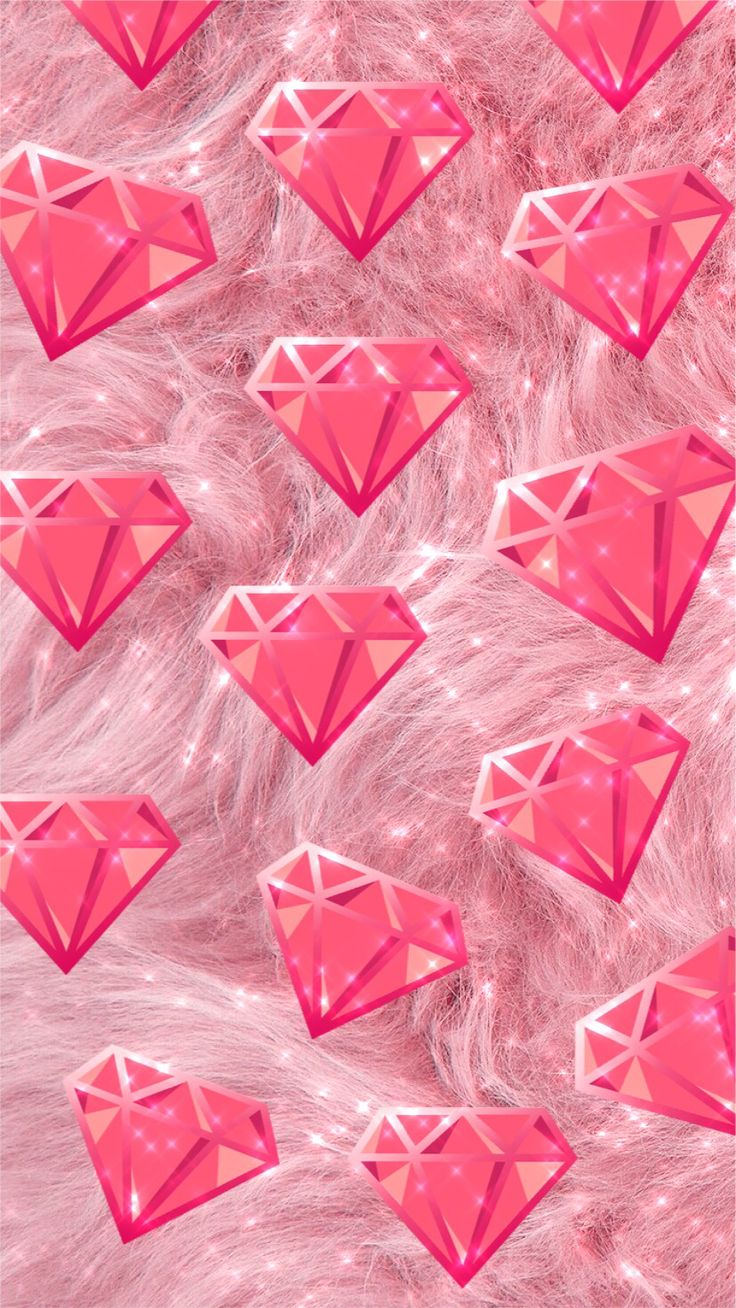A pink background with diamonds on it - Diamond
