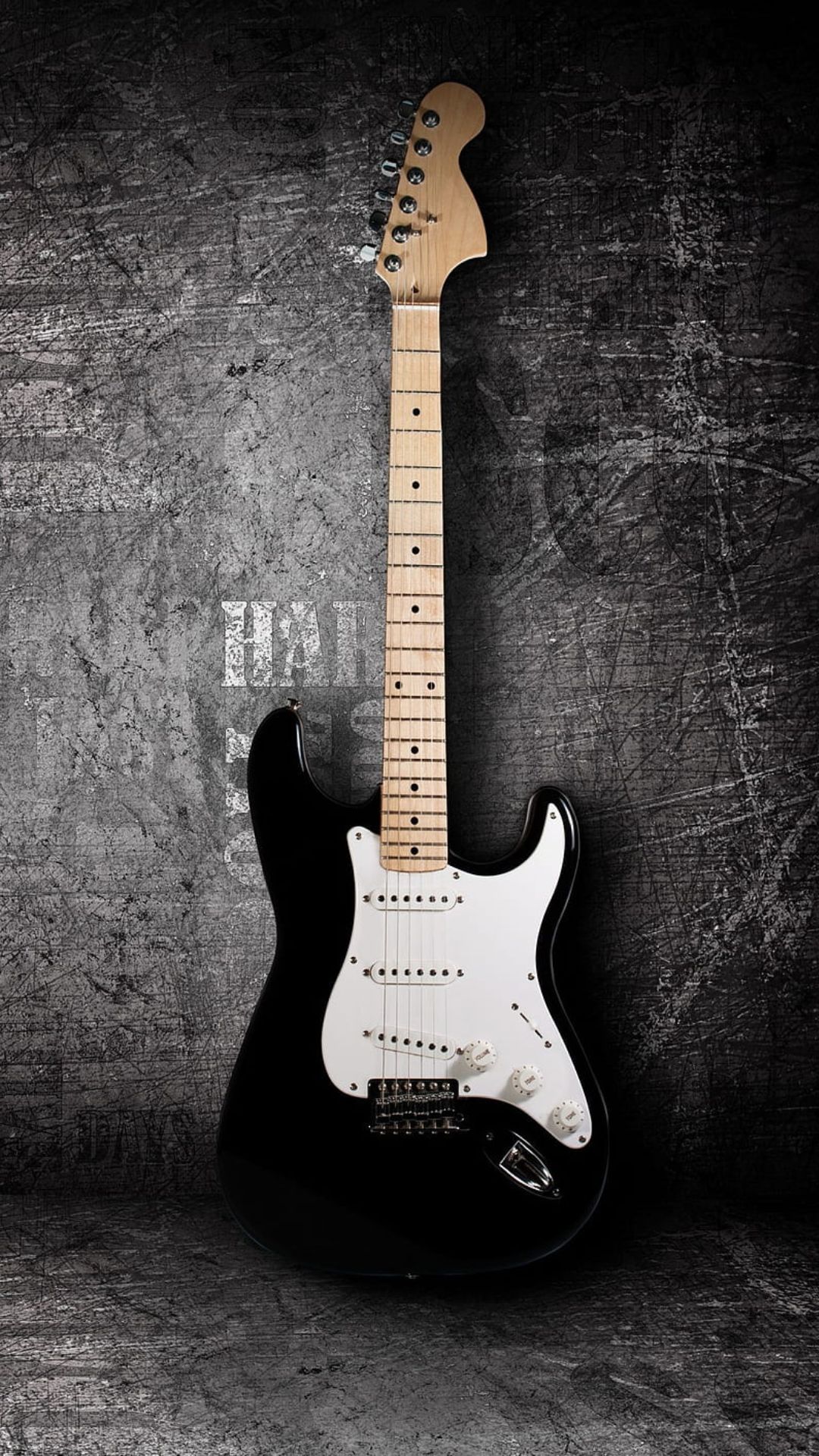Black Electric Guitar iPhone Wallpaper with high-resolution 1080x1920 pixel. You can use this wallpaper for your iPhone 5, 6, 7, 8, X, XS, XR backgrounds, Mobile Screensaver, or iPad Lock Screen - Guitar