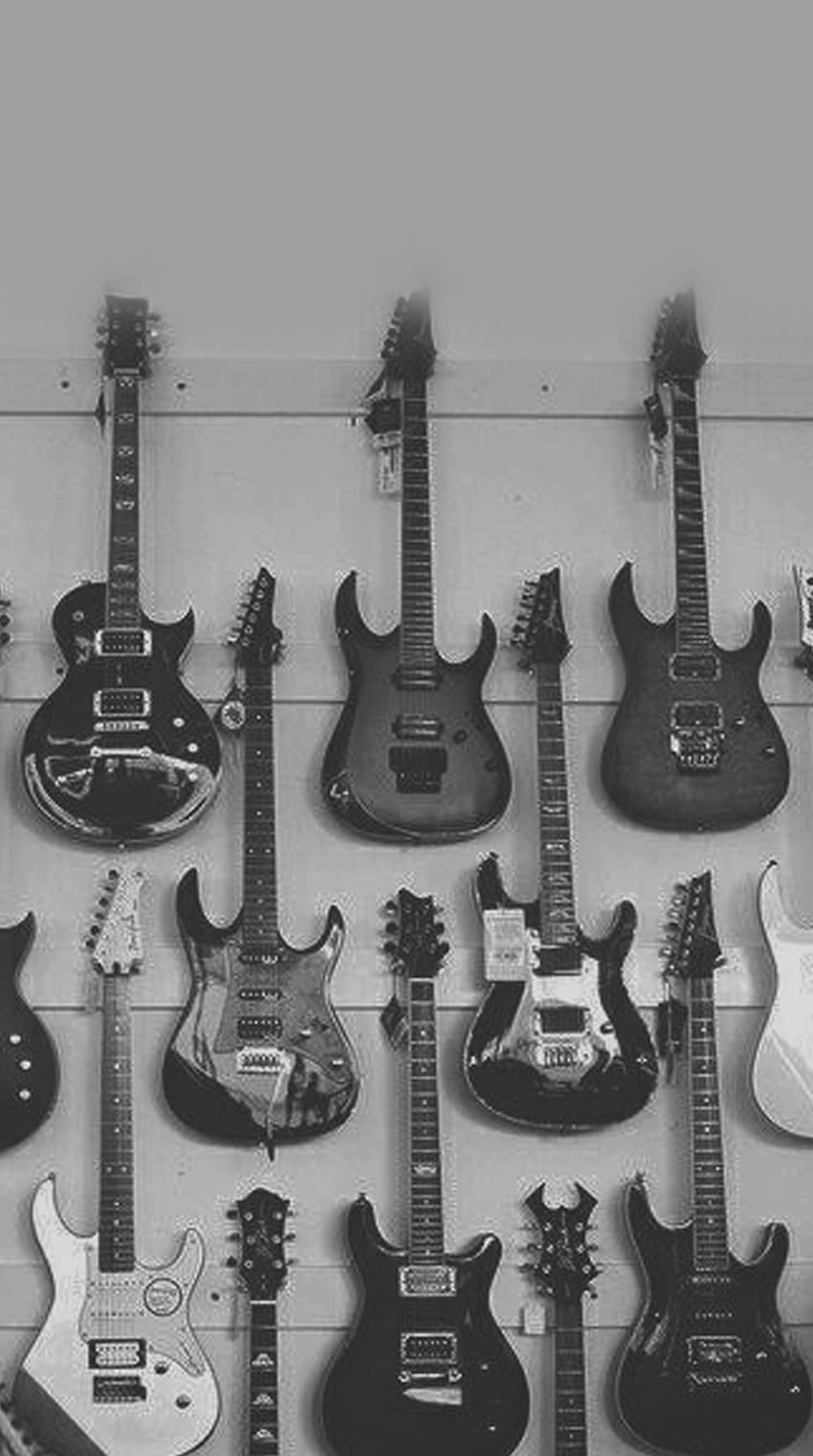 Electric Guitar Black And White, Guitar Aesthetic HD phone wallpaper