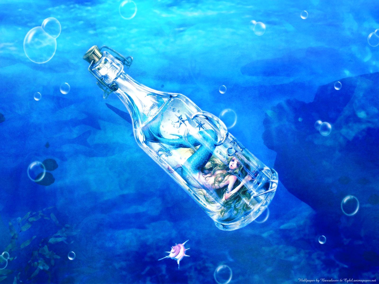 Mermaid in a bottle wallpaper - Digital Art wallpapers - #13940 - Mermaid