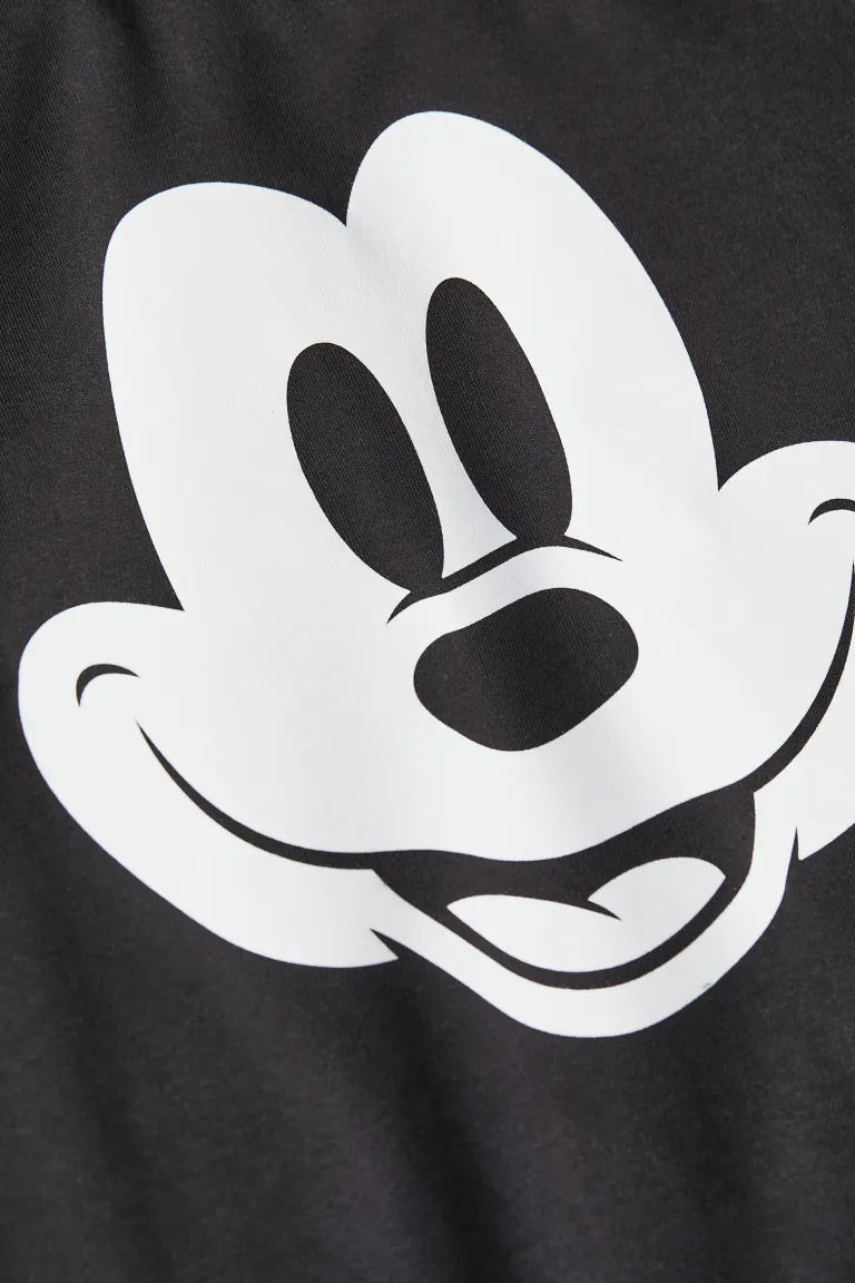 Close up of the black Mickey Mouse T-shirt - Mickey Mouse