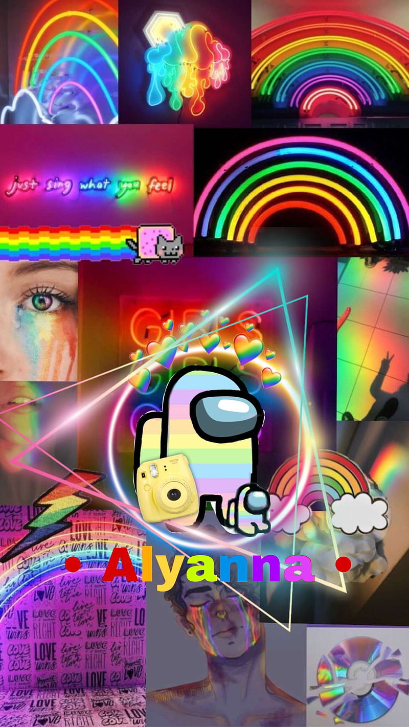Among Us Rainbow, mzmdndfn, nsjzj mdkxjz, HD phone wallpaper