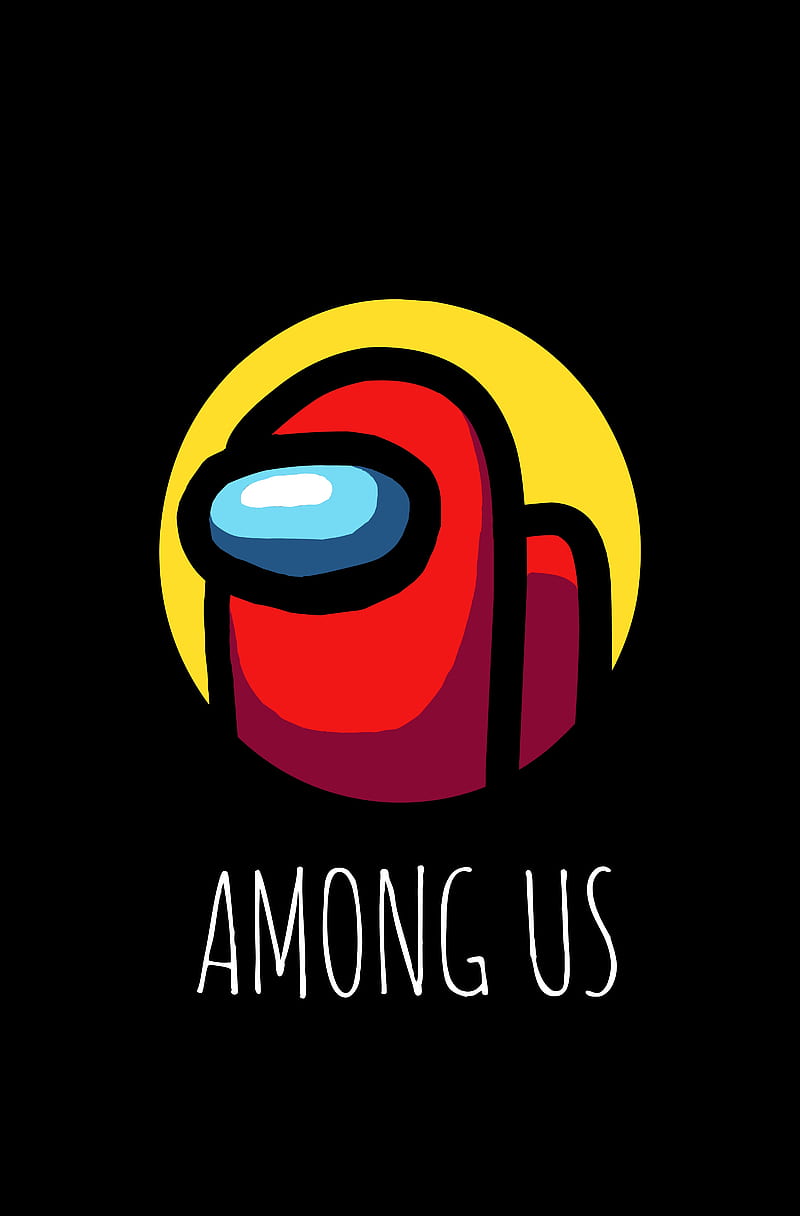 Among Us poster with the name of the game - Among Us