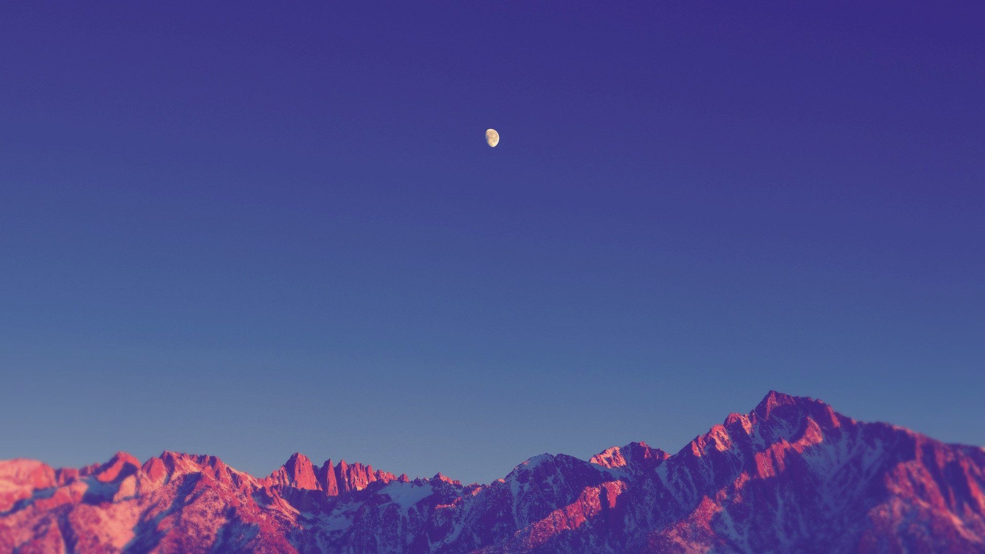 Moon over the mountains wallpaper 1920x1080 - 1920x1080