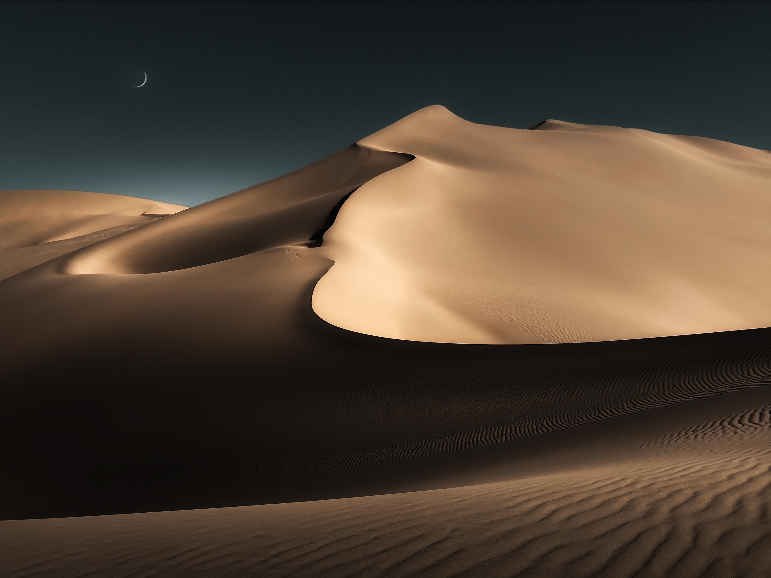 Desert Dune at Night Wallpaper, HD Nature 4K Wallpaper, Image, Photo and Background