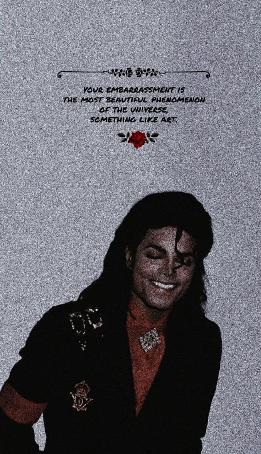 IPhone wallpaper of Michael Jackson with a quote. - Michael Jackson